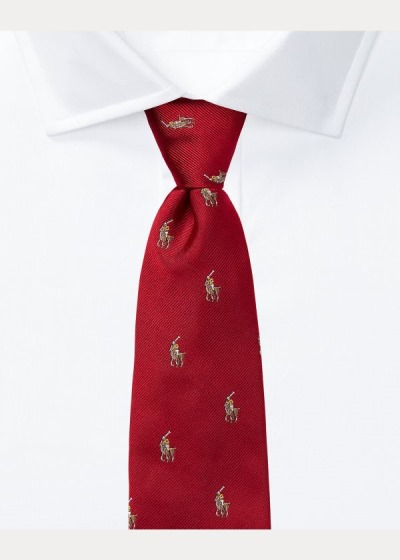 Men's Polo Ralph Lauren Polo Player Silk Narrow Ties | 957146PUG